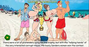 beach cartoon xxx games - Busty Family Cheer Squad â€“ Beach Day | Meet'N'Fuck Games porn game