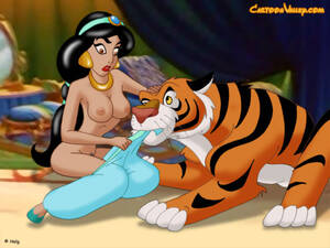 cartoon porn aladdin and the tiger - Disney princess sex as never before