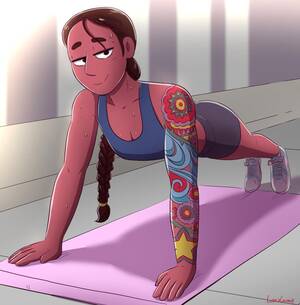 Connie Muscle Porn - Grown-up Connie getting a workout (by CubedCoconut) : r/stevenuniverse