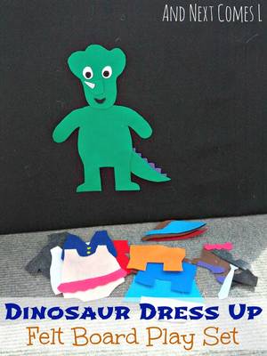 Dinosaur Train Porn - Dinosaur dress up felt board activity for kids