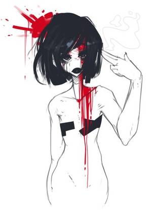 Female Guro Porn - Bloody anime girl Guro