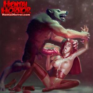 big werewolf cock - NSFW uncensored horror porn art of busty oppai hentai babe with big tits  raped by wolf man's monster cock. - Hentai Horror