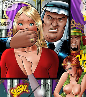 Arab Harem Porn Comics - Kinky Arab sheikh gets high watching - BDSM Art Collection - Pic 2