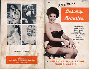 1950s Porn Mags Models - Presenting: Bosomy Beauties (vintage adult pinup digest magazine, 1950s) by  Snow, Suzanne, and \