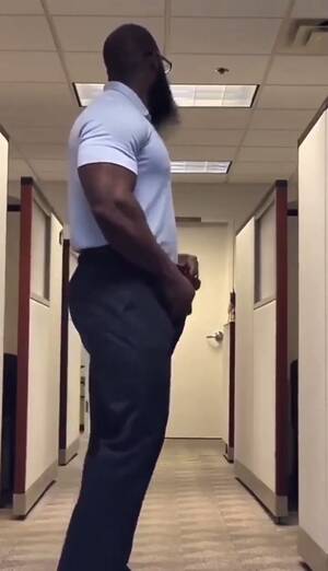 african big black dick bulges - Hunk African American Bored at Work - ThisVid.com