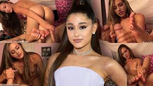Ariana Grande Having Sex - Ariana Grande Rubs Two Cocks Together With Her Feet Until They Explode  DeepFake Porn - MrDeepFakes