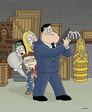 Carmen Electra American Dad Porn - Roger and the Smith family hide in the Smithsonian on American Dad in