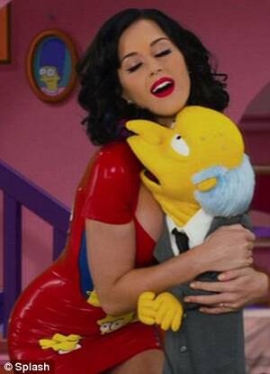 Katy Perry Simpsons Lesbian Porn - Katy Perry stars on The Simpsons to make another jibe at Sesame Street |  Daily Mail Online
