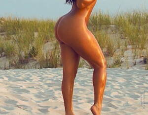latina nude beach butts - Big booty naked latina women at the beach photo 02441 â€“ Girls and Asses