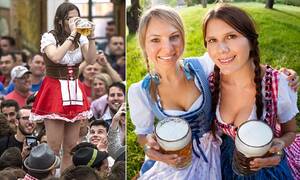 german public oktoberfest - Australian female tourists slammed for 'dirtying up' Oktoberfest | Daily  Mail Online