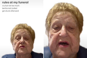 Drunk Granny Sex - Granny posts rules for funeral: 'Get drunk,' 'Bertha isn't invited'