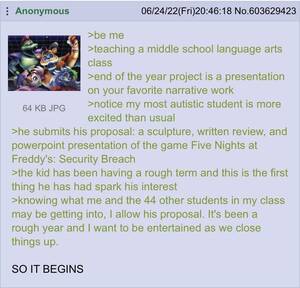4chan Teacher Porn - Anon is a language arts teacher : r/greentext