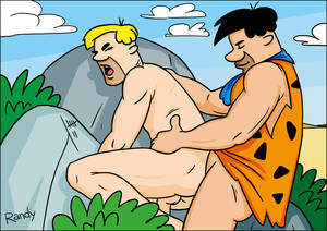 Flintstones Cartoon Books Porn - Fred Flintstone Gets His Rocks Off With Barney