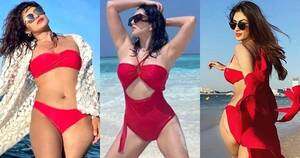 indian actress model red bikini - 10 Bollywood actresses in red bikini and swimsuit looking too hot to handle  - see now.