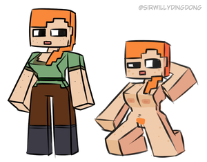 Cartoon Dressed Undressed Porn - Rule34 - If it exists, there is porn of it / alex (minecraft) / 6821579