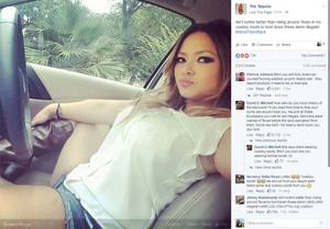 Car Caption Porn - Adult film star Tila Tequila posts racially insensitive photo on Facebook.  Photo: Facebook