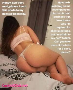 Girlfriend Boss Porn Captions - Wife Sends an Accidental Photo to Her Boss Caption - Cuckold Club