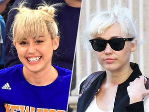 Miley Cyrus Brunette Porn - Miley Cyrus Dyes Her Hair Platinum Blonde, Posts Pimple Selfie