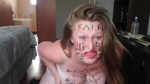 big fat pig slut - Big fat worthless pig degrading herself | body writing |hair pulling | self  slapping - XVIDEOS.COM