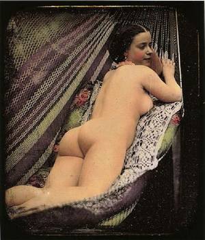 Daguerreotype From The 1800s Vintage Porn - Auguste Belloc Nude [Akt in Hangematte.