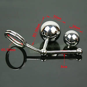 Anal Ball Sex Toy Porn - For male include two balls sex toys products anal hook plug butt chastity porn  adult special metal stainless steel balls ring-in Anal Sex Toys from Beauty  ...