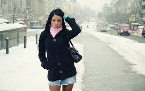 ashley bulgari - HD wallpaper: Ashley Bulgari, snow, one person, young adult, portrait,  looking at camera | Wallpaper Flare