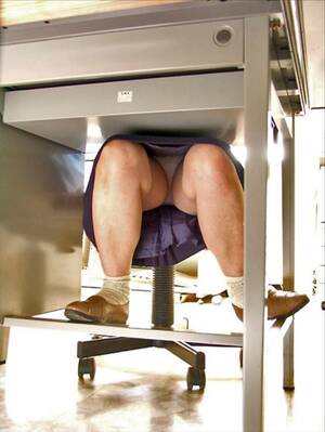 hidden under table upskirts - Upskirt under table - 55 photo