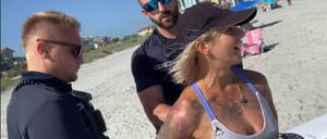 nude beach ass videos - Woman detained by Myrtle Beach Police for wearing thong bikini
