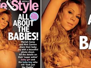 mariah carey pregnant nude - Pregnant Mariah Carey's Nude Magazine Cover