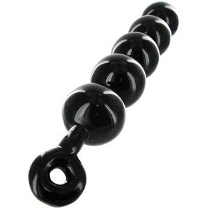 big black anal beads - Huge Black Anal Beads with Safety Loop | Massive 67 mm Balls
