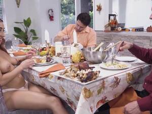 dinner table sex - BANGBROS - No Politics At The Dinner Table This Year, Only Hardcore Sex