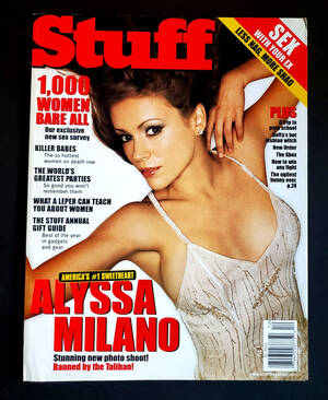 alyssa milano nude transvestite - ALYSSA MILANO No-Label STUFF Magazine December 2001 Good Condition - VERY  HOT!!! | eBay