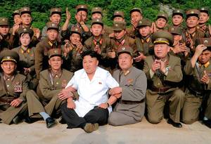 North Korean Army Porn - Kim Jong Un, the third family member to rule North Korea, with military  personnel