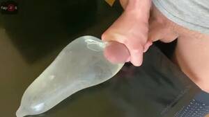cum in water - He cums in a condom filled with hot water - ThisVid.com