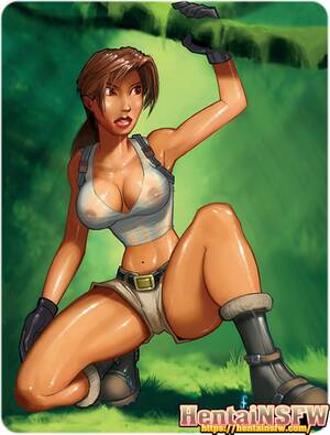 Big Tits Tomb Raider Porn - NSFW ecchi oppai hentai gaming porn art of Tomb Raider Lara Croft showing  off big tits in game illustration. - Hentai NSFW