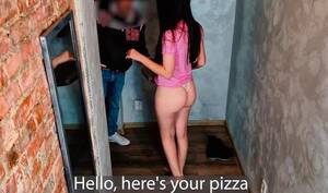 fuck a pizza delivery guy - Pretty woman fucks with a pizza delivery man and moans from the buzz - free  porn HD