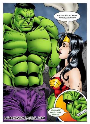 free cartoon hulk fucking - Wonder Woman versus the Incredibly Horny Hulk! (Marvel vs DC) [Leandro  Comics] Porn Comic - AllPornComic