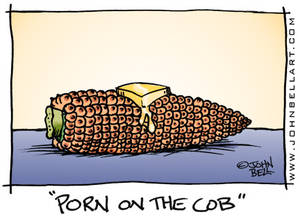 Corn Porn - Cartoon: Porn on the Cob (medium) by JohnBellArt tagged cob,corn,