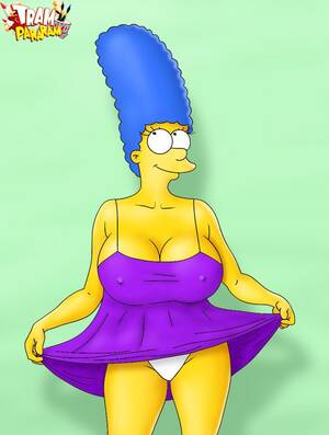 Mature Toon Porn - Toon xxx Marge in white panties dreaming about hot fuck with several c.