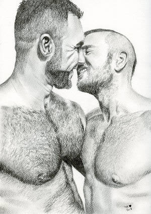 Eeotic Gay Porn Pencil Drawing - Gay Erotic Pencil Drawings | Gay Fetish XXX