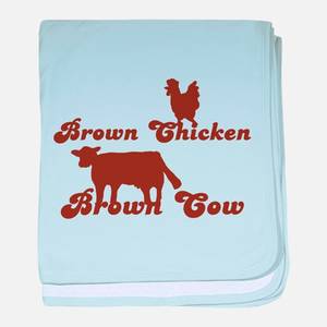 Baby Chicken Porn - Brown Chicken Brown Cow baby blanket