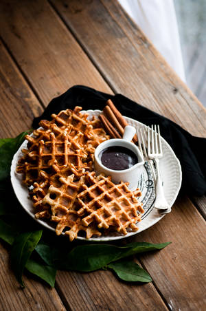 Hot Fudge Porn - Desserts for Breakfast: Orange cinnamon Belgian waffles with dark chocolate  hot fudge