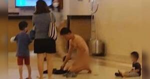 asian nudist nude - Man on holiday with family strips naked & kneels down abruptly at Genting  hotel lobby - Mothership.SG - News from Singapore, Asia and around the world