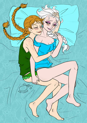 Anna And Elsa Porn - Anna and Elsa - Cuddle