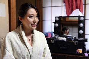 japanese white man - Adult video actress Yuko Shiraki, at a studio in Tokyo on March 14, 2015