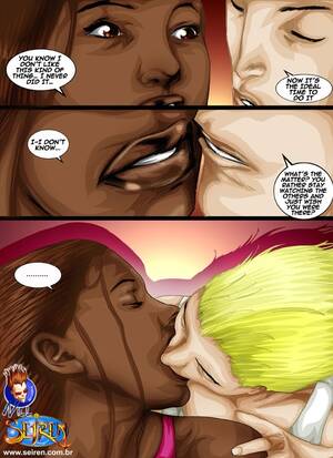 ebony lesbian sex toons - Sweet black-and-white lesbian sex in comics