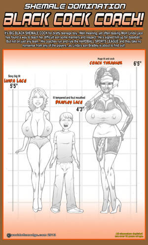 fat black shemale cartoons - Shemale Domination - Black Cock Coach! - Comic Porn XXX