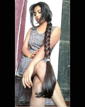 long haired desi nude - Village Barber Stories: North Indian young girl silky long hair images