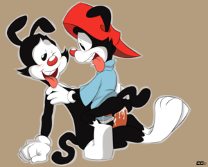 Gauy Porn Animaniacs - Rule 34 - anal anal sex animaniacs ass bottomless brothers crazedg furry  furry only gay hat incest male penetration penis plain background sibling  tongue tongue out wakko warner yakko warner | 1553690