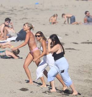 bottomless beach girls - Sofia Richie Flaunts Bikini Body During Beach Day With Friends